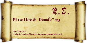 Miselbach Demény névjegykártya